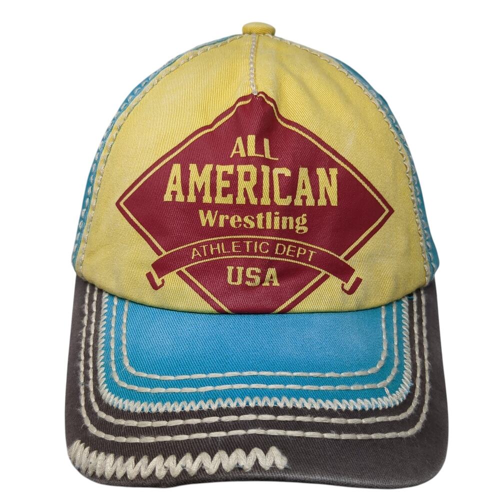 All American Wrestling Slideback Hat Multicolor One Size KB ETHOS